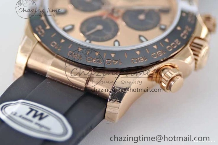 0202 WrinkleFree Daytona 116515 RG TWF 1:1 Best Edition 904L Steel RG Black Dial on Oysterflex Strap A 2417